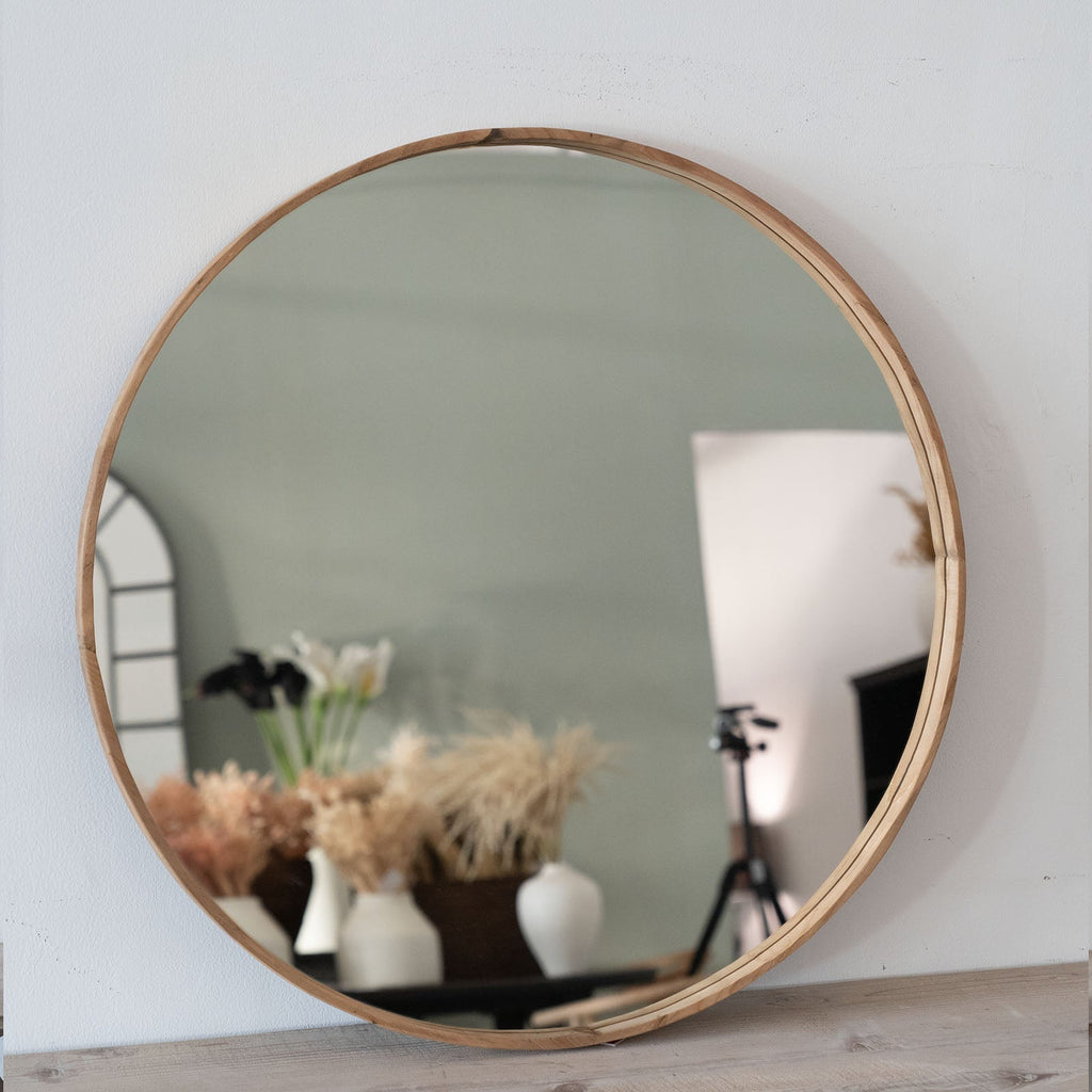 Hope Round Wood Mirror