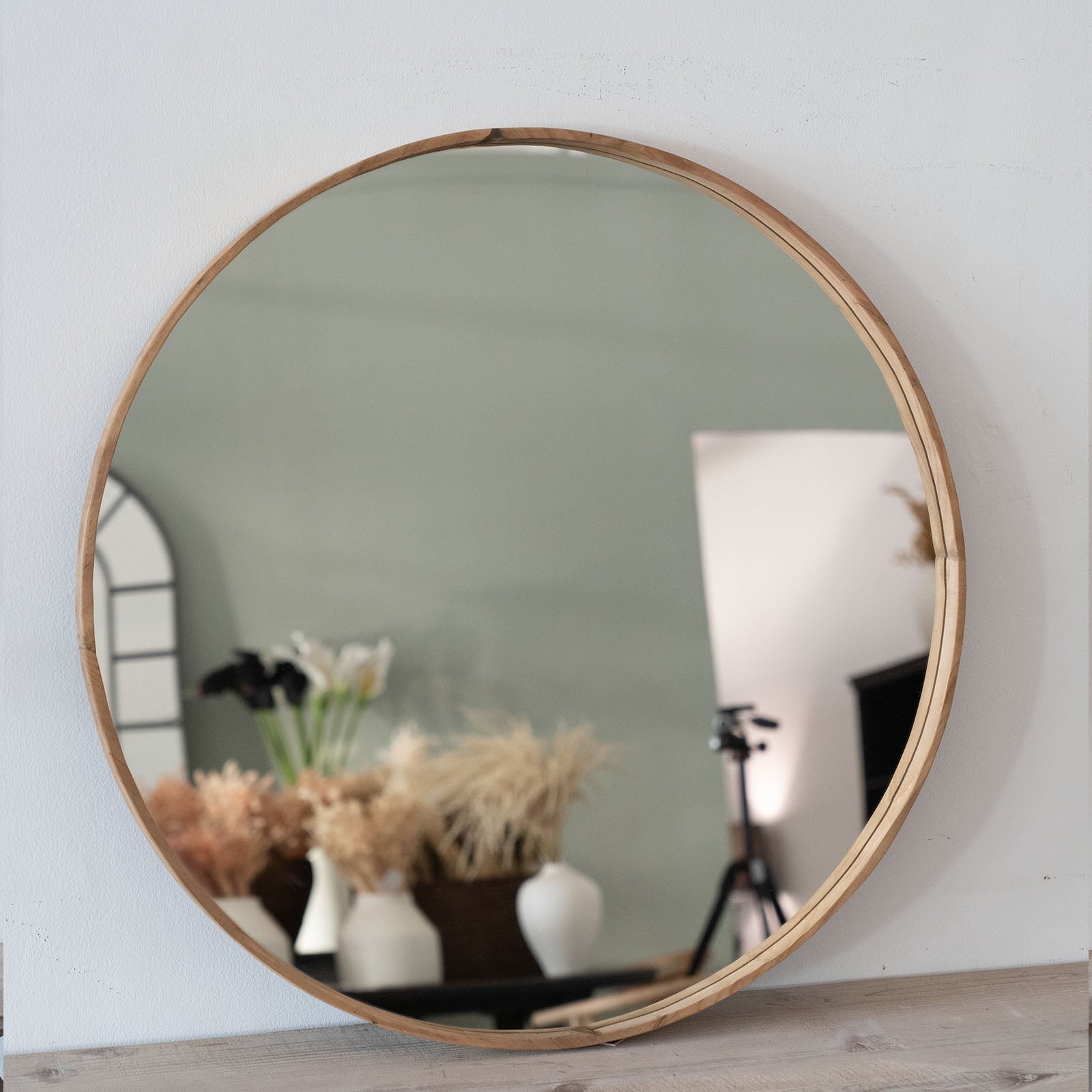 Hope Round Wood Mirror