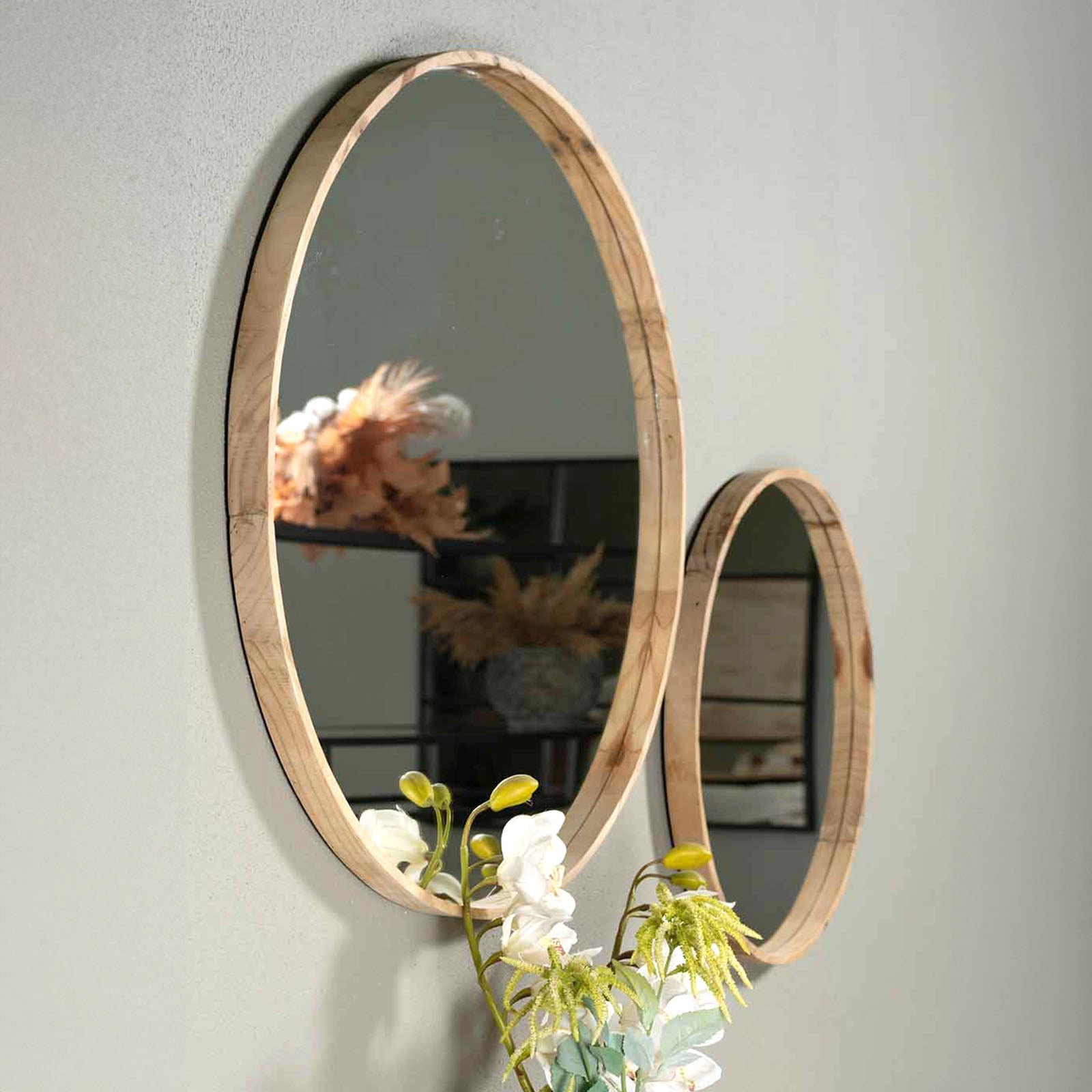 Hope Round Wood Mirror