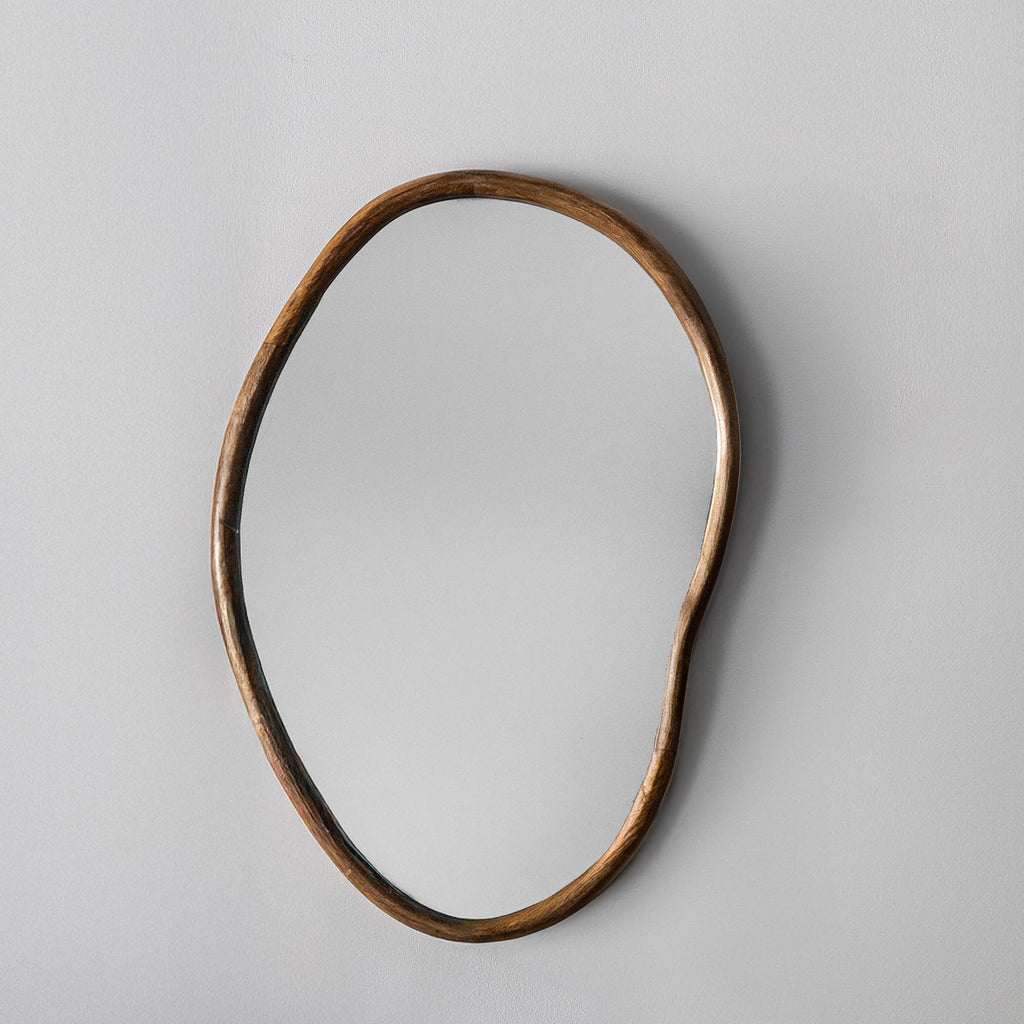 Hera Solid Wood Curved Wall Hanging Mirror