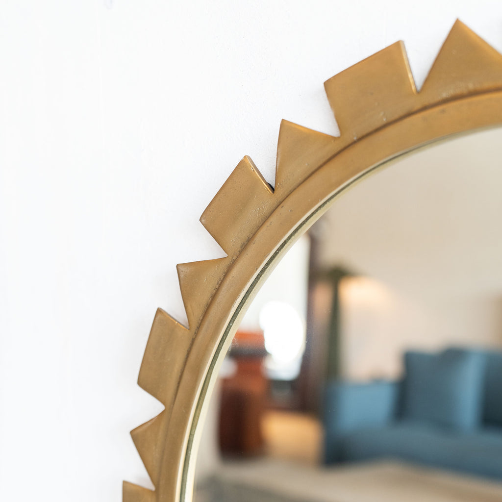 Kyren Antique Round Wall Mirror