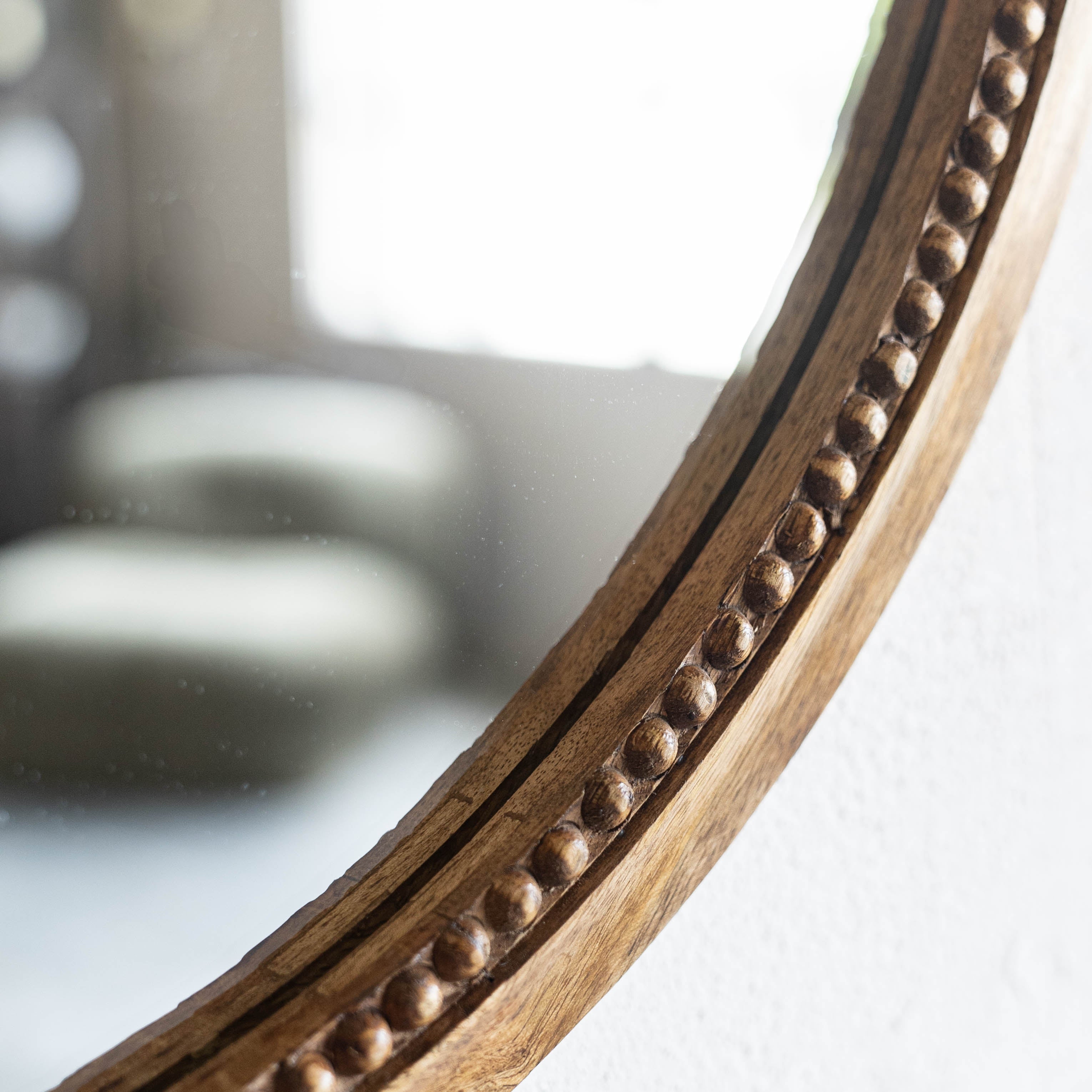 Narcissus Solid Wood Wall Mirror - Natural