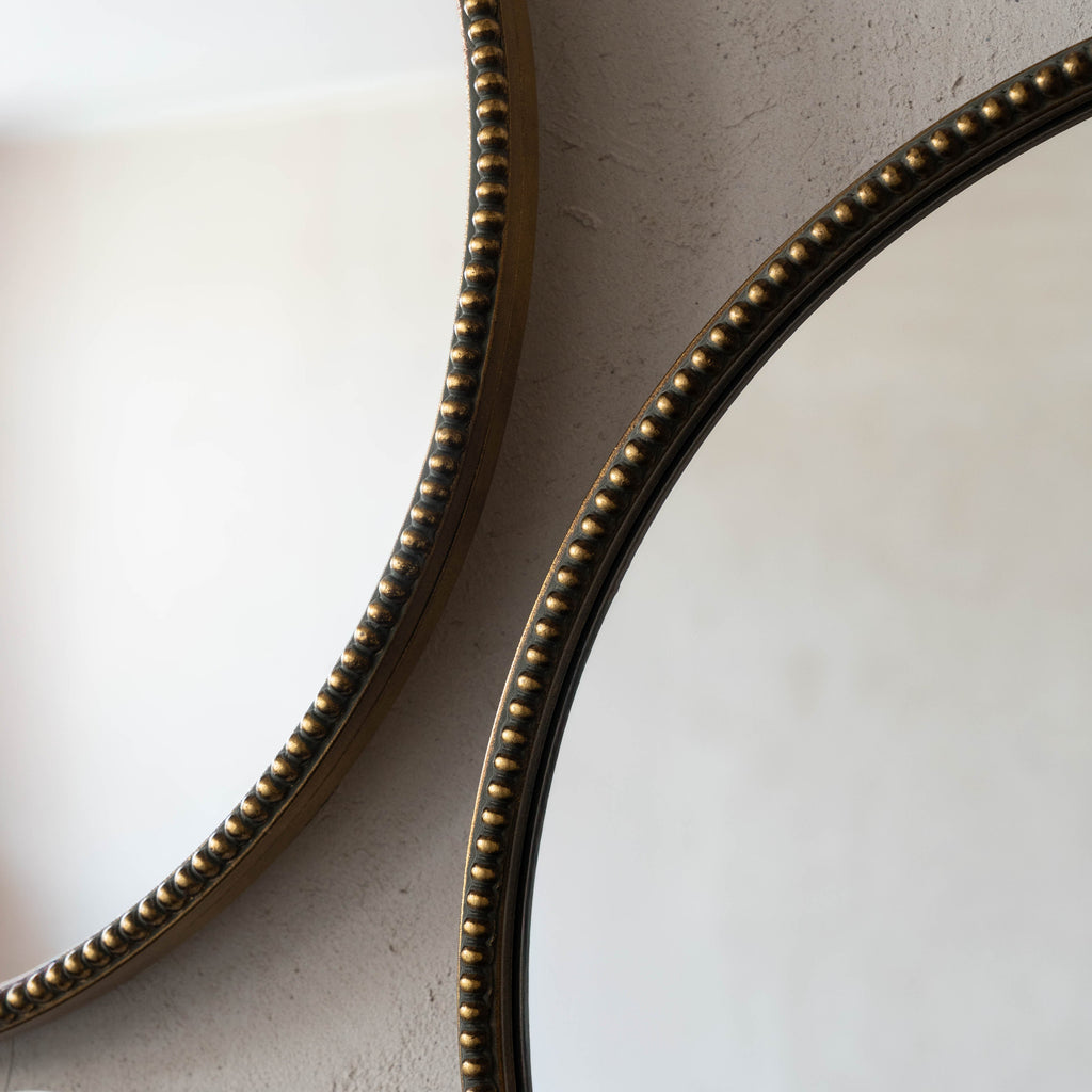 Timeless Brass Accent Antique Round Mirror - GET24997-MT