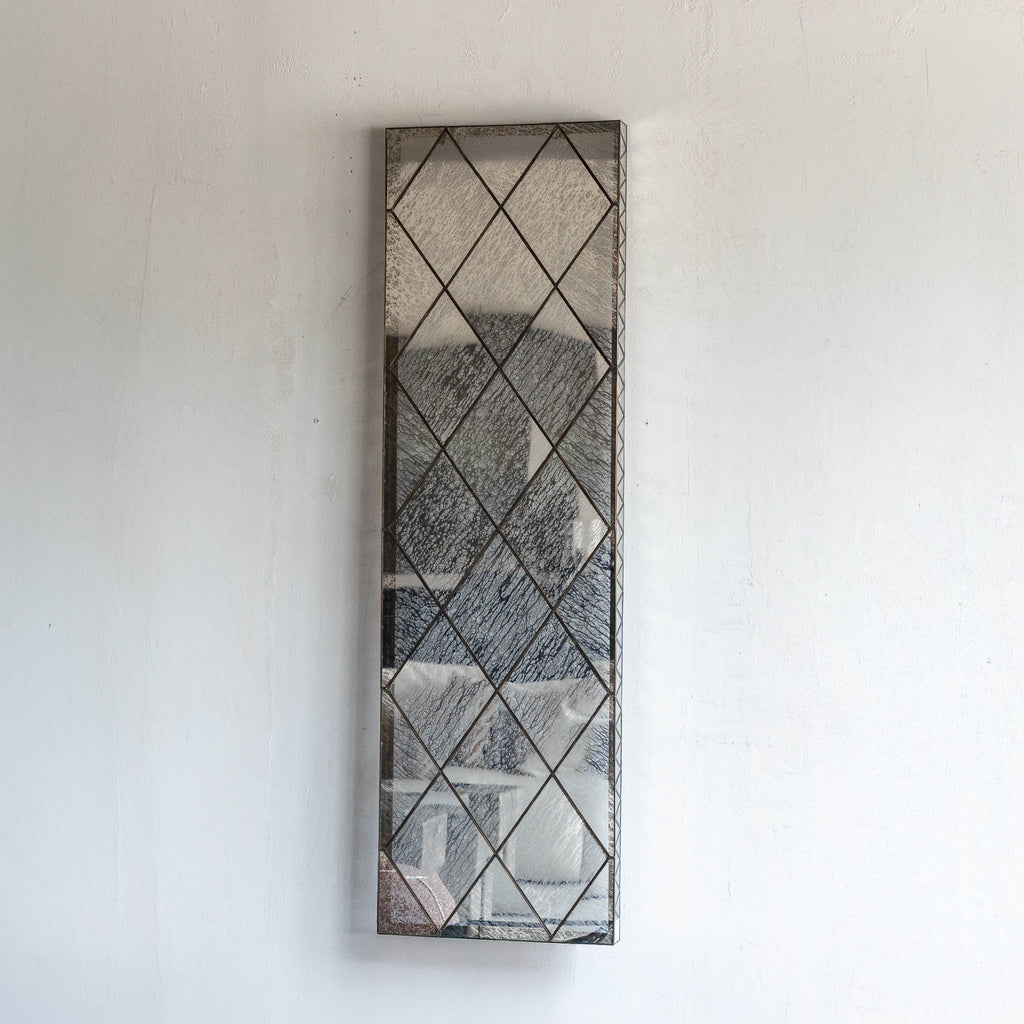 Spartacus Antique Barfi Shape Wall Mirror