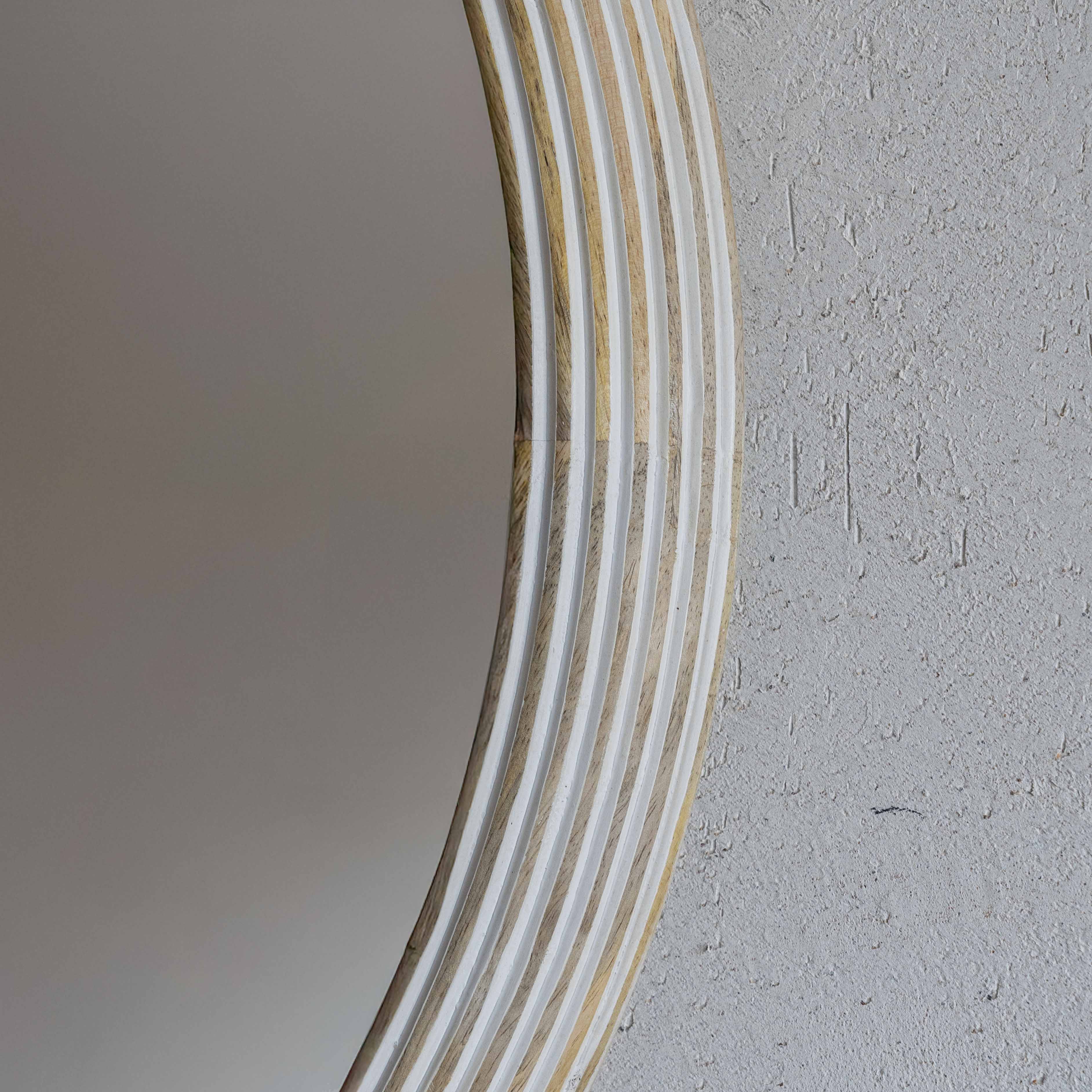 Velthisa Round White Round Wall Mirror