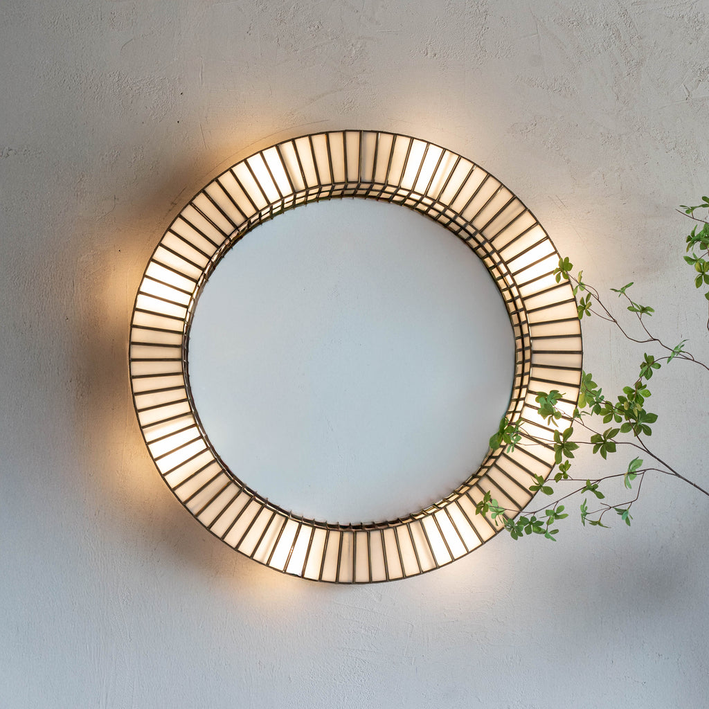 Viola Round Wall Lamp Mirror