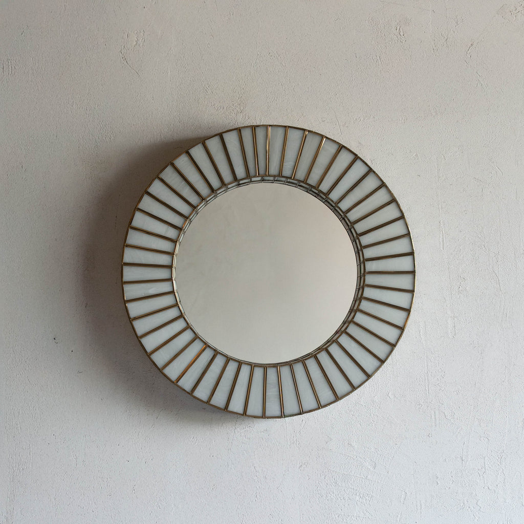 Viola Round Wall Lamp Mirror