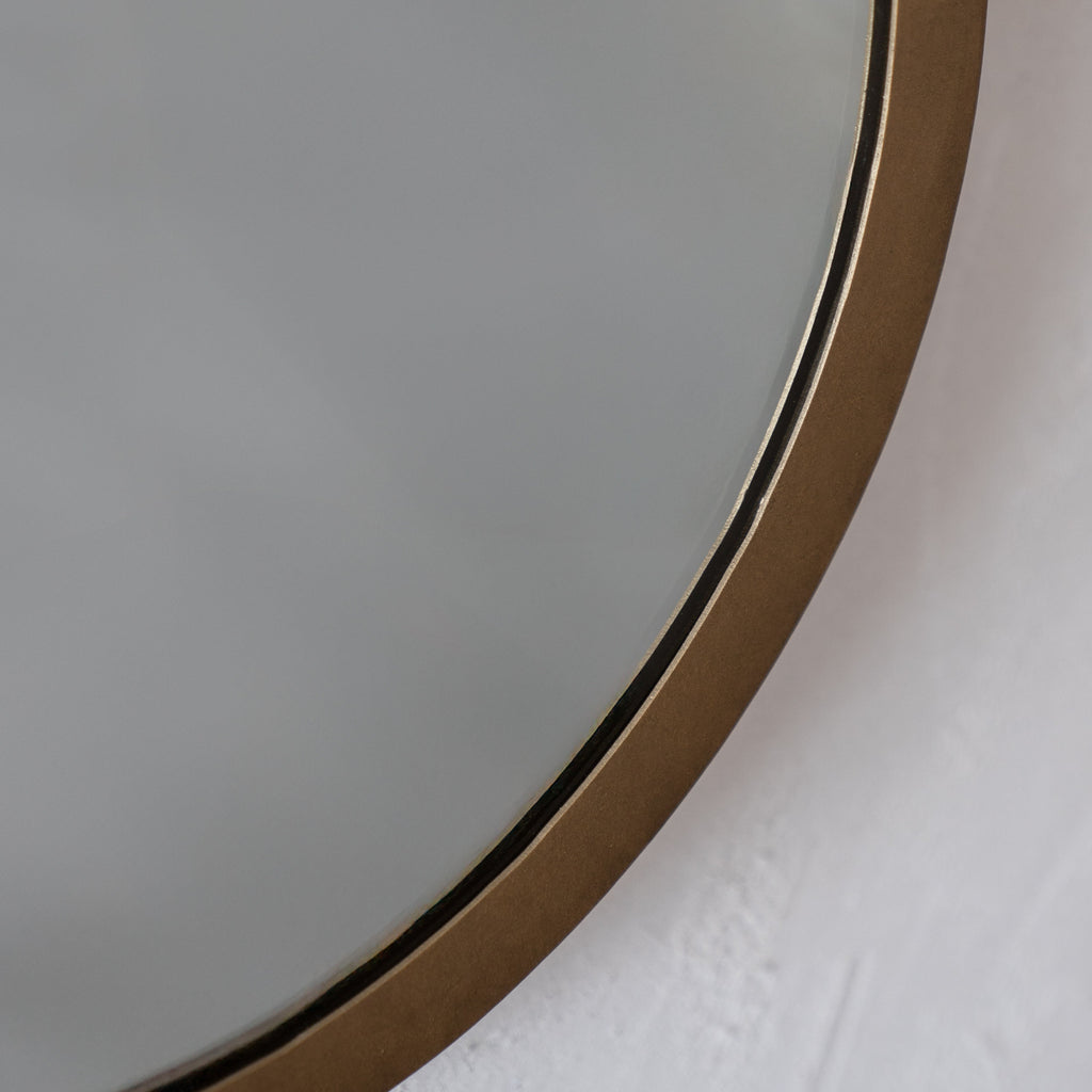 Willow Glow Brass Frame Vintage Curve Arch Wall Mirror