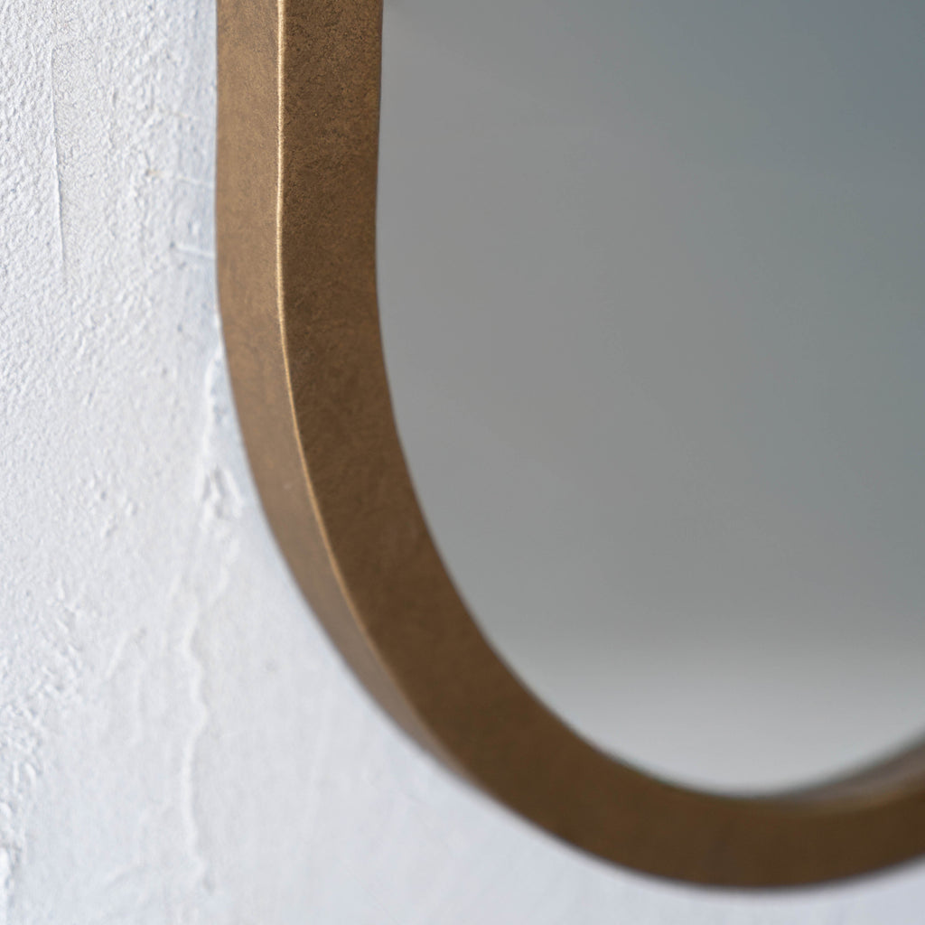 Willow Glow Brass Frame Vintage Curve Arch Wall Mirror